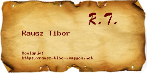 Rausz Tibor névjegykártya