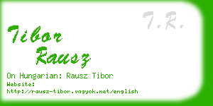 tibor rausz business card